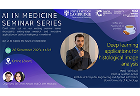 AI in Medicine Seminar Series: “Deep Learning Applications for Histological Image Analysis”